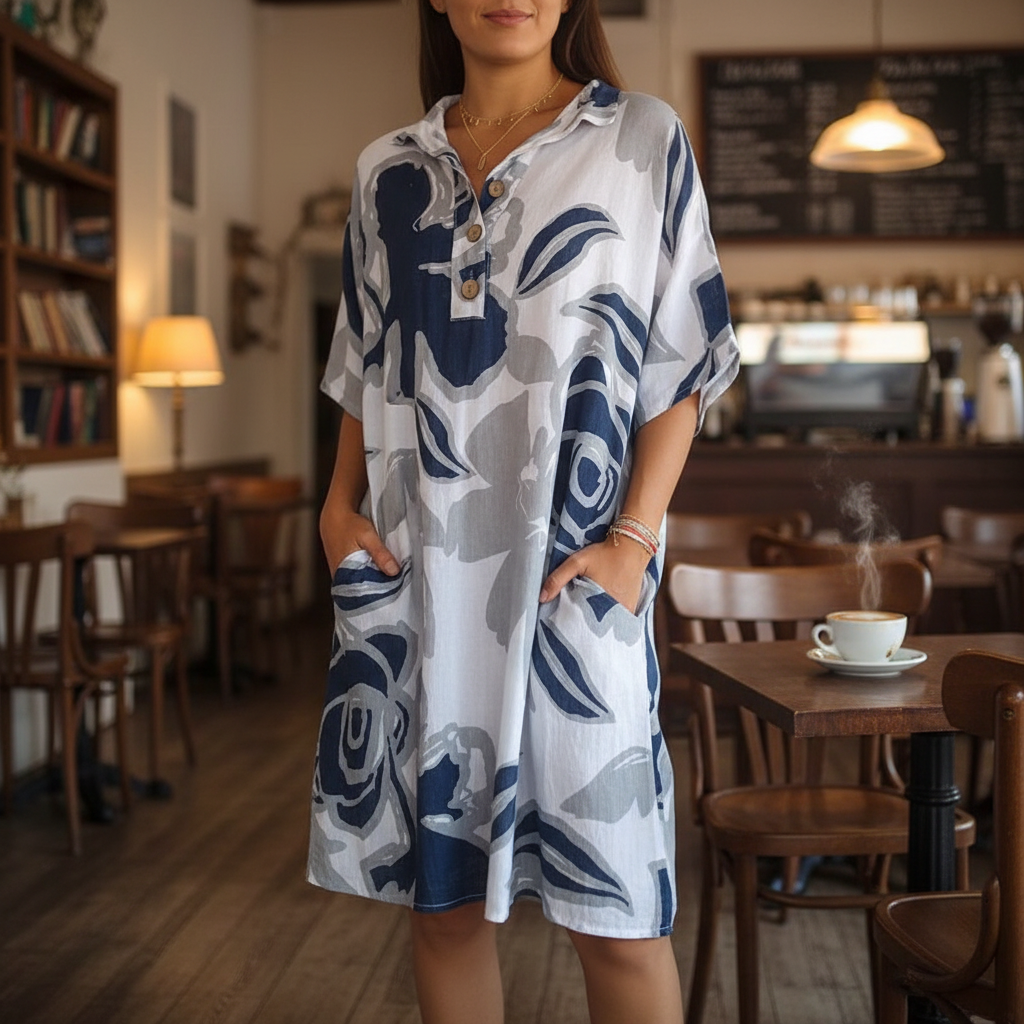 Rita | Geblümtes Kleid mit Reverse-Tasche